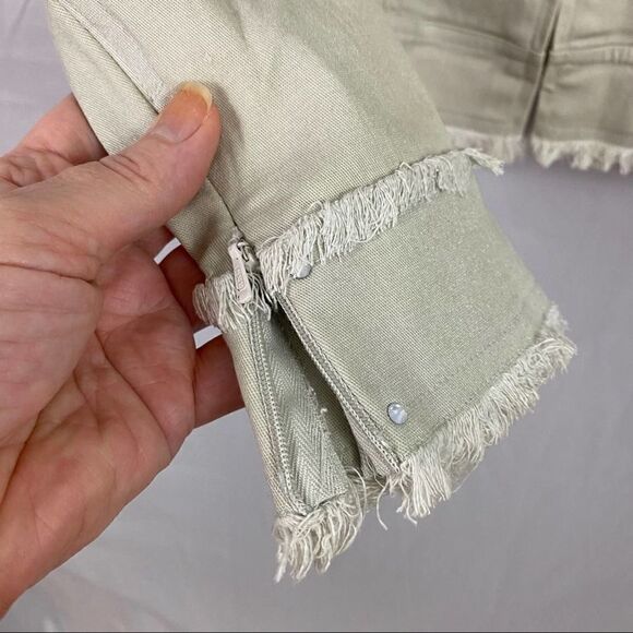 Trousers Etc Tan Fringe Jacket with Austrian Crystal Embellishments Size 6 NWOT - Picture 6 of 8